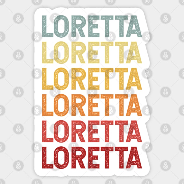 Loretta Vintage Name Gift Sticker by CoolDesignsDz